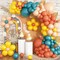 Orange Blue Balloons Garland Arch (Boho Rainbow) 	5 inches, 10 inches, 12 inches, 18 inches
